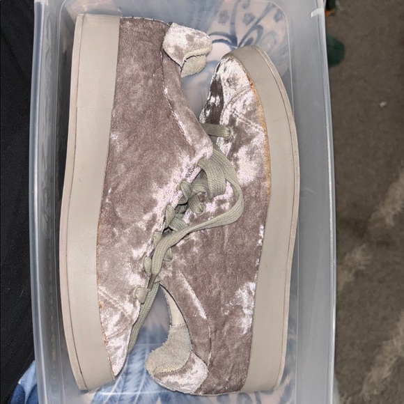 Rag & Bone Gray Velvet Sneakers - Picture 9 of 9